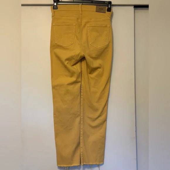 Anthropologie Edwin Bree Slim Raw Hem Women's Jeans Yellow Size 26 EUC - Picture 5 of 12